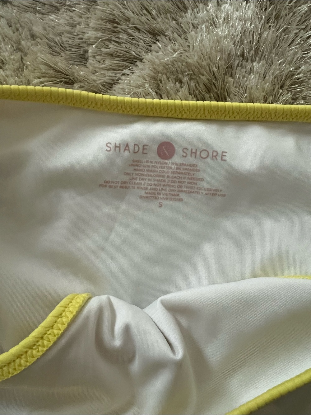 Shade & Shore Yellow Ribbed Two-Piece Bikini Set - Picture 6 of 6
